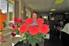 Robert Read with his Dahlia's