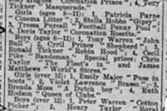 Press clipping re Lambourn Carnival 1937