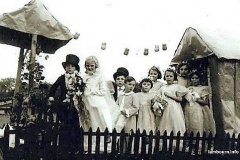 Lambourn Carnival - Date Unknown.  Pat Bracey - middle with top hat
