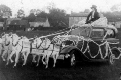 Lambourn Carnival - float entitled '8 horse-power'.  Date possibly 1936