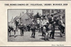 Celebrations at Felsted's Derby win in 1928