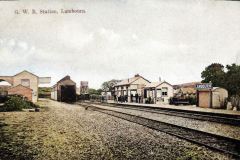 GWR-Great-Western-Railway-Station-Lambourn-Postcard-Colorized