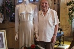 Betty Dowdeswell with her wedding dress of 71yrs old, 1940