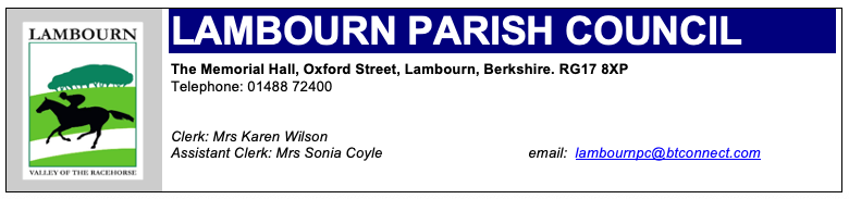 Vacancy: Part Time Assistant Cerk to LAMBOURN PARISH COUNCIL