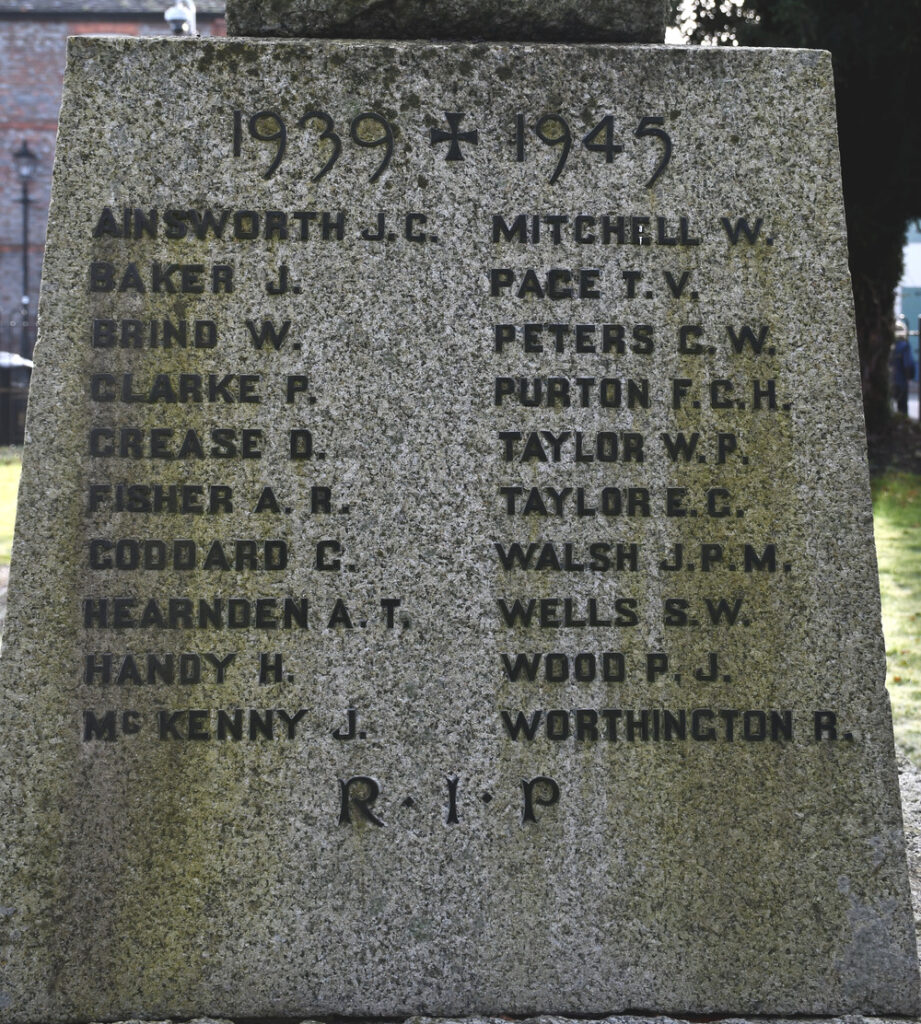 Lambourn War Memorial - WWII Names